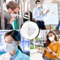 Blscode Kn95 Face Mask 60 Pack White Individually Wrapped 5-layer Breathable With Comfortable Elastic Ear Loops Filter 