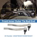 2pcs Front Outer Tie Rod Ends Kit Suspension Steering End For Honda Civic Insight Drag Link No 53540tbaa01 53560tbaa01