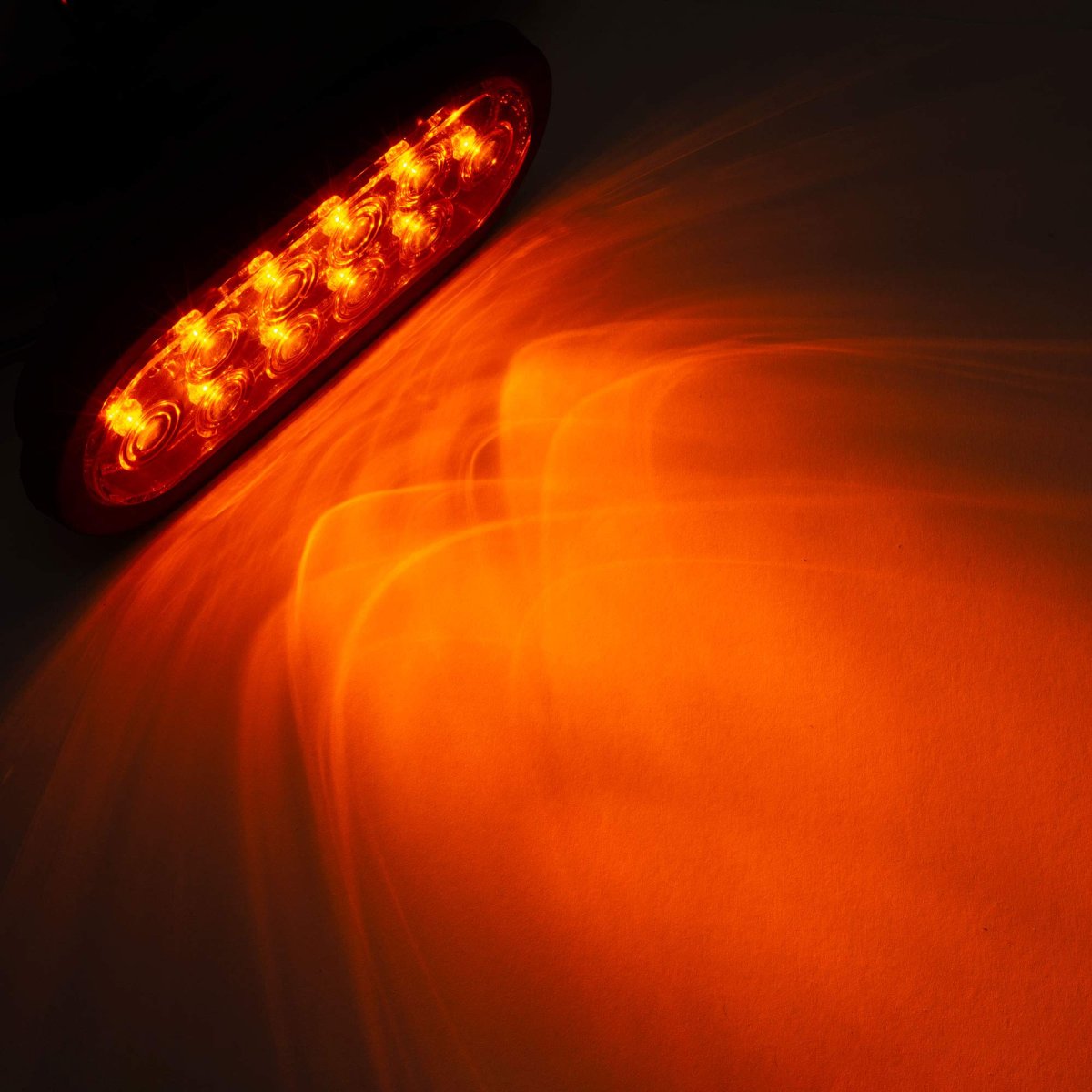 6 In Amber Led Trailer Tail Lights Sealed Stop Turn Pack