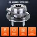 Ocpty New Wheel Hub Bearings Front 5 Lugs Fit For 2011 2012 2013 2014 2015 Chevy Cruze Compatible Oe 513315 Pack Of 1