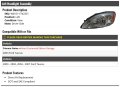 Left Driver Side Headlight Assembly Compatible With 2000-2007 Ford Taurus