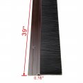 Uxcell Door Brush Bottom Sweep Brown H-shape Aluminum Alloy Holder W 1 6-inch Black Pp Silicone Soft 1000mm X 63mm Approx 39