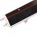 Uxcell Door Brush Bottom Sweep Brown H-shape Aluminum Alloy Holder W 1 6-inch Black Pp Silicone Soft 1000mm X 63mm Approx 39