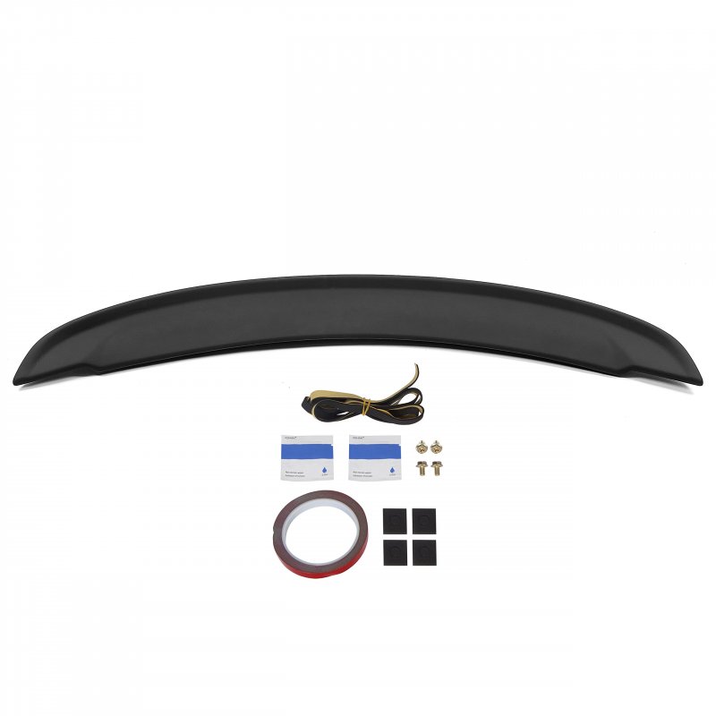 Hecasa Rear Trunk Spoiler For Chevrolet Camaro 2014 2015 Black Wing Lip