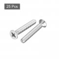 Uxcell 1 4-20x1-5 8 Flat Head Machine Screws Phillips 304 Stainless Steel Bolts 25pcs