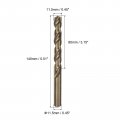 Uxcell 2pcs 11 5mm Cutting Dia Round Shank High-speed Steel Cobalt Metric Twist Drill Bit Rotary Tool