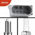 A-premium Set Of 6 Ignition Coil Pack And Iridium Spark Plugs Compatible With Porsche Cayman 2009-2012 2014-2016 911 Boxster