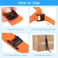 Uxcell Tie Down Straps 4pcs Adjustable Buckle Lashing 13 X 1 Cinch Strap For Luggage Packing Cargo Trucks Orange