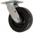 Rwm Casters 46 Series Plate Caster Swivel Phenolic Wheel Roller Bearing 1000 Lbs Capacity 5 Dia 2 Width 6-1 Mount Height 4-1 