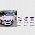 Ihreesy Wedding Car Flower Decoration Artificial Simulation Rose Large Bow Bridal For Red