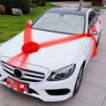 Ihreesy Wedding Car Flower Decoration Artificial Simulation Rose Large Bow Bridal For Red