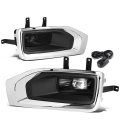 Auto Dynasty Compatible With Gmc Yukon Xl Pair Chrome Housing Smoked Lens Led Fog Light Bezels Mounting Kit Switch