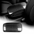 Airspeed Car Armrest Box Cover Real Carbon Fiber Center Console Protector Cap Interior Decoration Sticker Trim For Mini