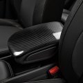 Airspeed Car Armrest Box Cover Real Carbon Fiber Center Console Protector Cap Interior Decoration Sticker Trim For Mini