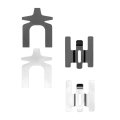 Disc Brake Hardware Set For Ford Thunderbird 1996 1997 Front Position Alx-pau-df-340-54077-cla6 Standard Style Black Plastic 