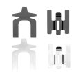 Disc Brake Hardware Set For Ford Thunderbird 1996 1997 Front Position Alx-pau-df-340-54077-cla6 Standard Style Black Plastic