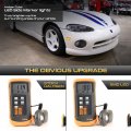Vipmotoz Full Led Strip Side Marker Lights Fender Parking Lamps Compatible With 1992-2002 Dodge Viper Chrome Housing Smoke