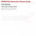 Vipmotoz Full Led Strip Side Marker Lights Fender Parking Lamps Compatible With 1992-2002 Dodge Viper Chrome Housing Smoke