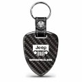 Ipick Image Made For Jeep Wrangler Real Black Carbon Fiber Large Shield-style Key Chain
