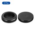 6pcs Rubber Grommets 2 50mm Drill Hole 1-3 4 42mm Id Double Sided Plugs Ring Gasket For Firewall Cable Wire Protecting Black