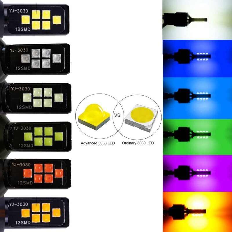 Socal-led Lighting 2x H11 H8 Led Fog Light Bulb For Powersports Advanced 3030 Smd Bright Colorful Daytime Running Drl Lamp Ice