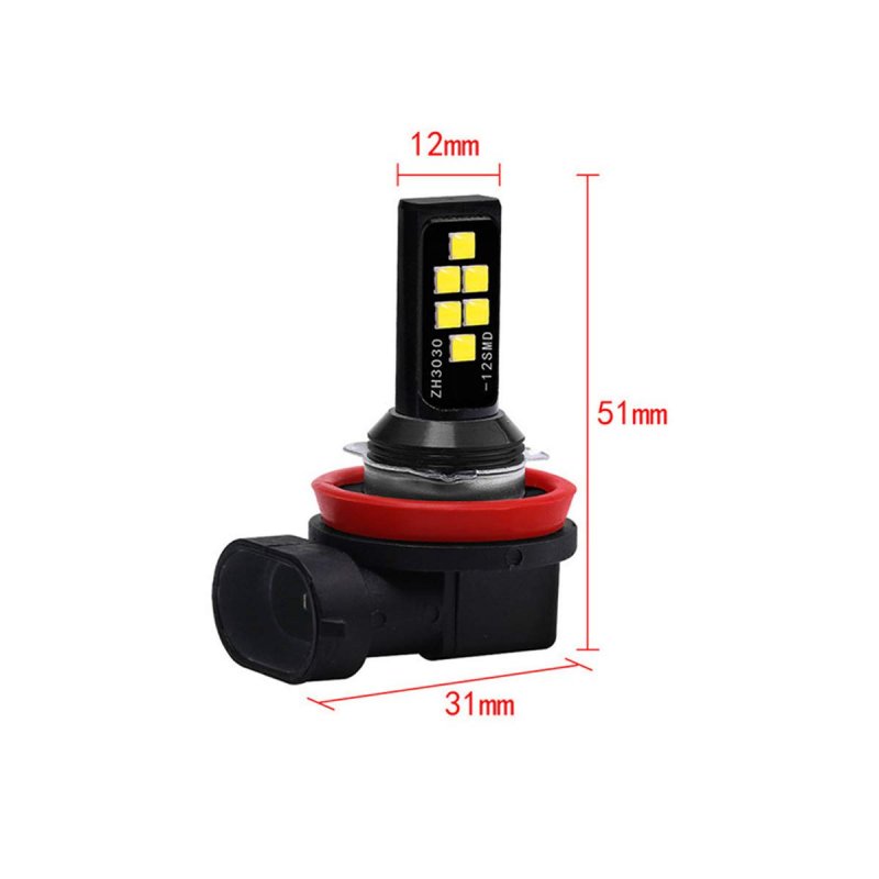 Socal-led Lighting 2x H11 H8 Led Fog Light Bulb For Powersports Advanced 3030 Smd Bright Colorful Daytime Running Drl Lamp Ice