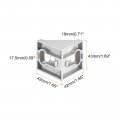 Uxcell 8pcs Inside Corner Bracket Gusset 42x42x43mm 4545 Angle Connectors For 5050 Series Aluminum Extrusion Profile Silver