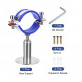 Uxcell Stainless Steel Pipe Supports Wall Mount Ceiling Bracket Adjustable Clamp Strap Fit For Dia 51-57mm Tube