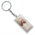 Graphics More American Cocker Spaniel Dog Breed Rectangle Keychain In Chrome Plated Metal
