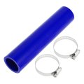 1 Set 35mm 38 Id 200mm 7 87 Length 0 Degree Blue Car Silicone Hose With Clamps Coolant Universal 