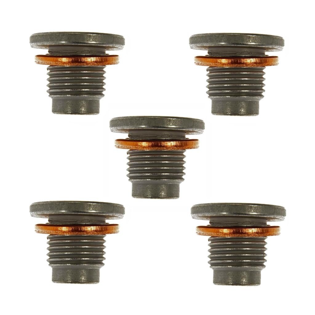 Engine Oil Drain Plug For Audi S6 S7 S8 2013 2014 2015 Pieces With 5 Washers Steel Aluminum Allen Key Head Replacement