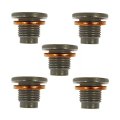Engine Oil Drain Plug For Audi S6 S7 S8 2013 2014 2015 Pieces With 5 Washers Steel Aluminum Allen Key Head Replacement