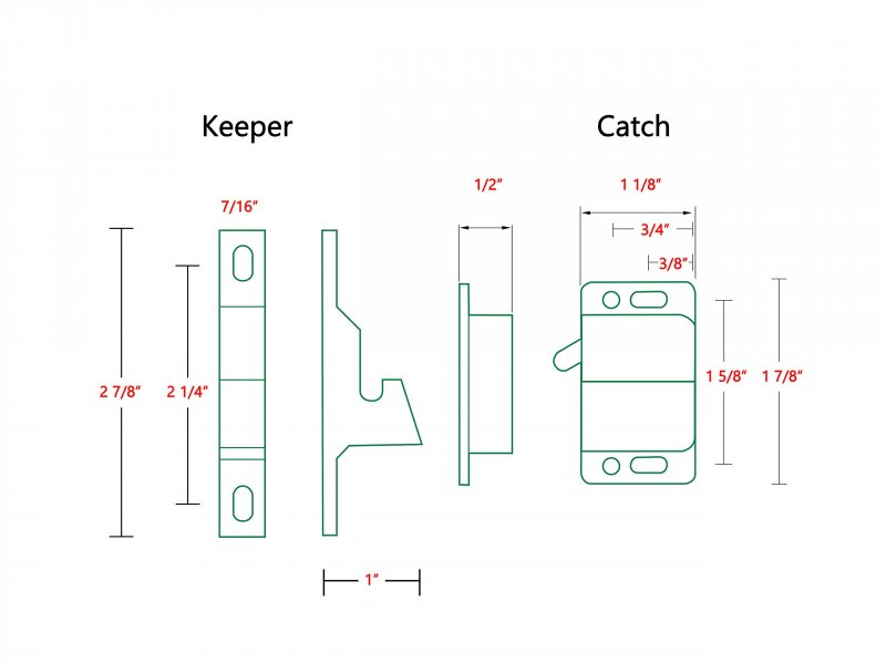 Camp N 10 Pack Push Catch Latch Grabber Holder For Rv Cabinet Doors With Mounting Hardware 5 Lbs Pullce Perfect For Trailer