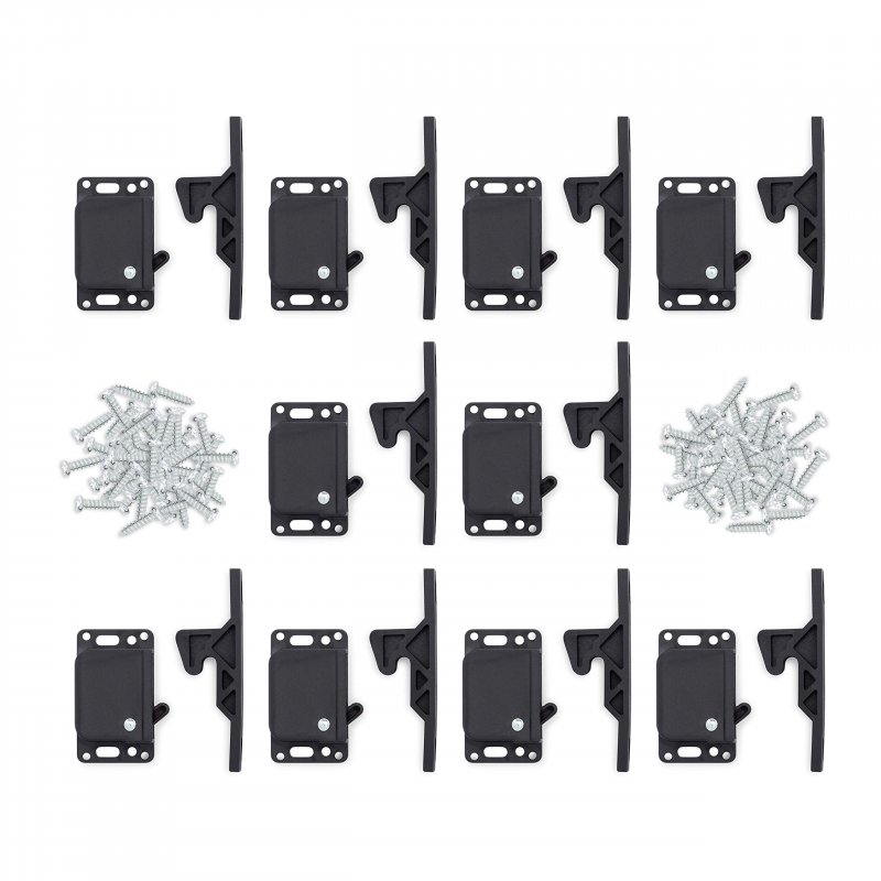 Camp N 10 Pack Push Catch Latch Grabber Holder For Rv Cabinet Doors With Mounting Hardware 5 Lbs Pullce Perfect For Trailer