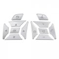 Steering Wheel Button Trim Cover Cap Sticker Fits For Mercedes Benz E C G Class Gla Ml Gl Glk Gle Gls 2012-2016 Silver 