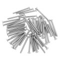 M6-1 X 65mm 50pcs Flat Round Head Screws 304 Stainless Steel Phillips Drive Machine Hardware Fastener For Furniture Connection 