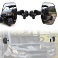 Aluminum Side Rearview Mirrors For Can-am Defender Half Without Doors Heavy-duty Adjustable Convex Rear View Hd5 Hd7 Hd8 Hd9 