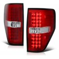 Red Lens Premium Led Tail Light Housing Lamp Assembly For 2009-2014 Ford F150 Pickup Truck Driver And Passenger Side 