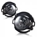 Clear Lens Fog Light Lamps Compatible With Nissan 2010-2015 Frontier 2005-2014 Xterra Plastic W Halogen Bulbs