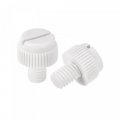 Plastic Machine Screws M6x8mm Pp Slotted Knurled Fasteners Bolts For Electronics Communications White 20pcs 