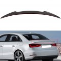 Aintier 1pc Carbon Fiber Spoiler Wing Compatible For 2014-2018 Audi A3 S3 Sedan Glossy Black Rear Trunk Tail