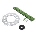 Kawasaki Kx250 Green O Ring Chain And Sprocket Kit 15 50 120l For 2002 2003 2004 2005 2006 2007 2008 Models 