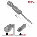 Uxcell 10pcs 50mm 1 4 Hex Shank 2mm Ph0 Magnetic Phillips Head Screwdriver Bits S2 High Alloy Steel