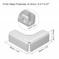Uxcell Glass Fixing Clip 6pcs For 8-12mm Aluminum Alloy L-shaped Connector Combination Bracket Reinforced Clamp Display Cabinet
