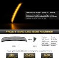 Vipmotoz Front Amber Rear Red Led Strip Side Marker Light Fender Parking Lamp Replacement For 2015-2023 Compatible With Dodge