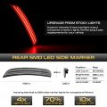 Vipmotoz Front Amber Rear Red Led Strip Side Marker Light Fender Parking Lamp Replacement For 2015-2023 Compatible With Dodge