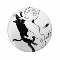 1080 Graphics Cat Vibes Key Chain Double Sided Stainless Steel Keychain 