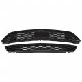Hecasa Front Upper Lower Bumper Grille Compatible With 2015-2017 Ford Mustang Replacement For Fr3z8200ba Fr3z17k945ba Grill
