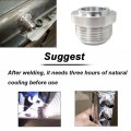 Grabote 2pack 16an Male Flare Weld On Fitting Bung Adapter For Fuel Oil Hose Tank Aluminum
