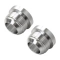 Grabote 2pack 16an Male Flare Weld On Fitting Bung Adapter For Fuel Oil Hose Tank Aluminum